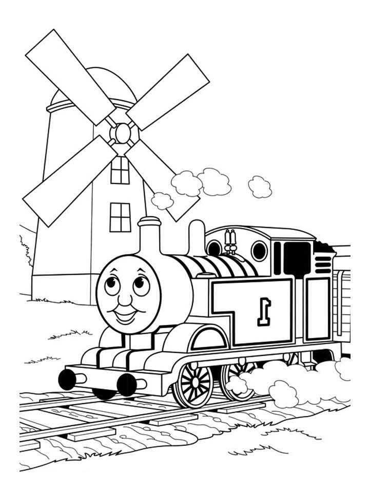 托马斯小火车填色画2