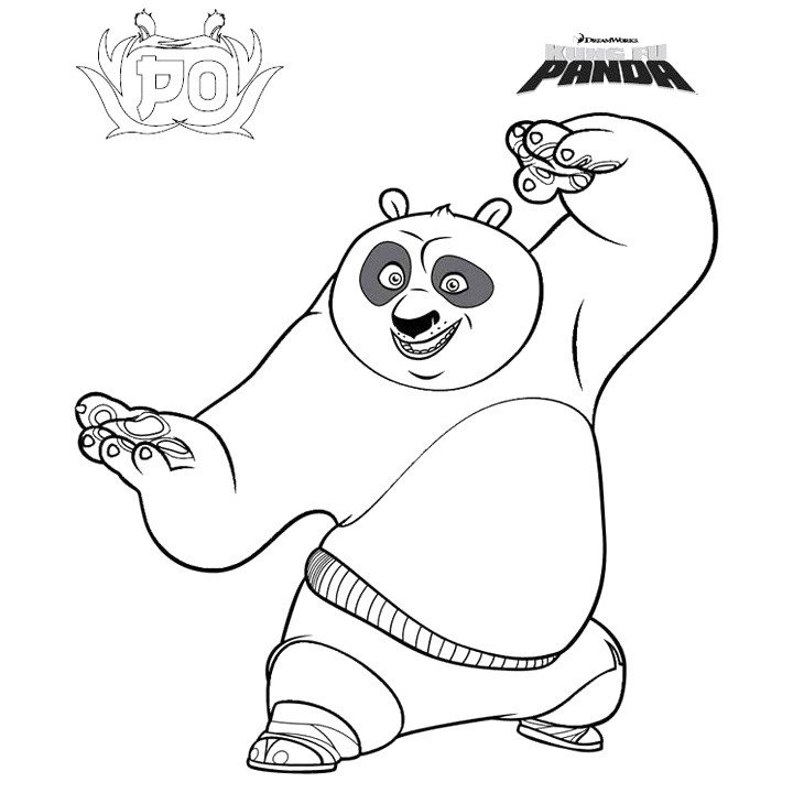 功夫熊猫中的阿宝简笔画2