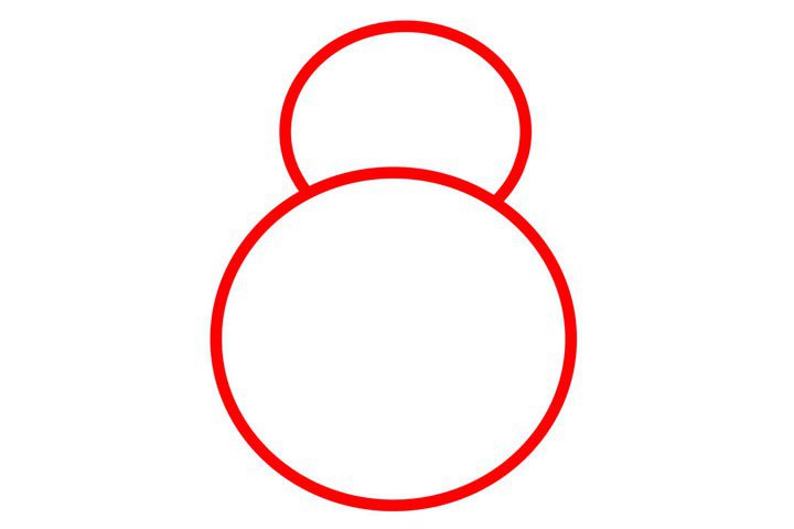 步骤1.画出类似数字8的形状。