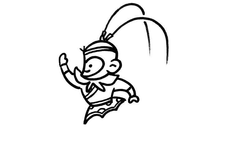 4.画出他的裤子。