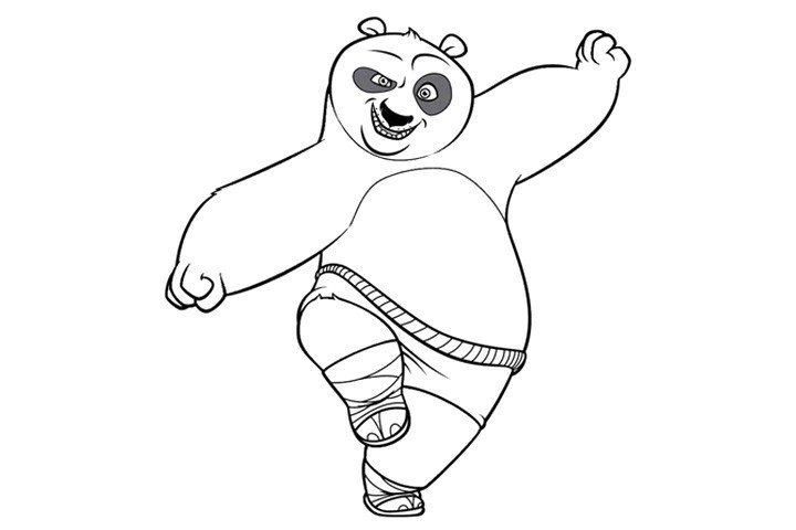 功夫熊猫中的阿宝简笔画3