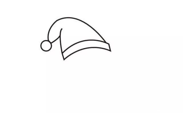 1.先把雪人的帽子画了哦~