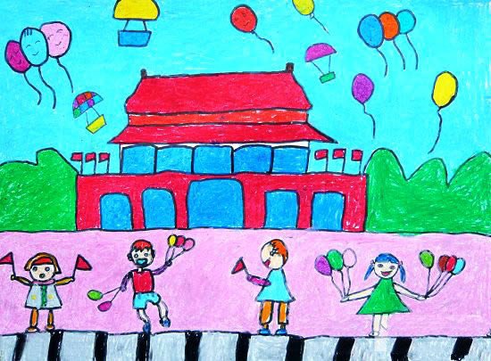 国庆节儿童图画大全 儿童国庆节图画作品