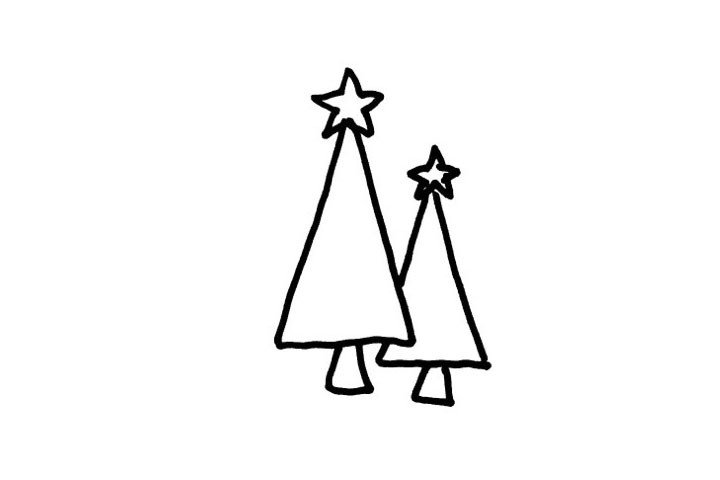 圣诞树简笔画图片4