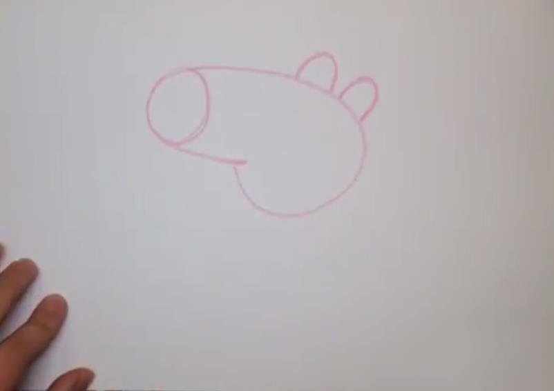 小猪佩奇卡通画步骤教程之佩佩猪的妈妈
