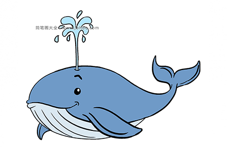 如何画鲸鱼