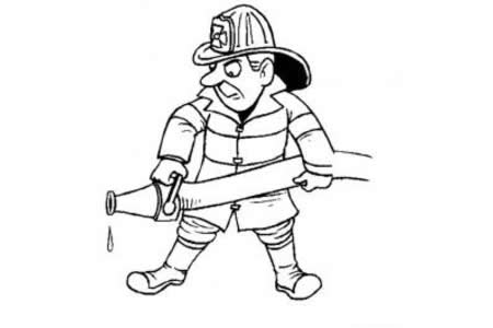 国外消防员简笔画