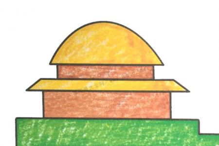 幼儿学画寺庙2