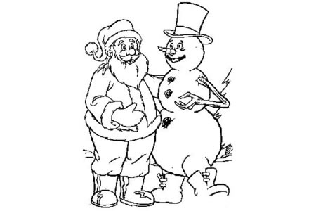 圣诞老人和雪人