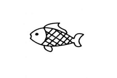 超简单鱼的简笔画