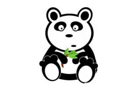 可爱大熊猫简笔画图片