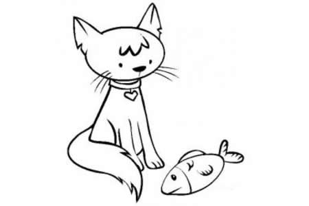 宠物小猫简笔画图片