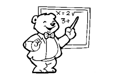 小熊老师简笔画图片
