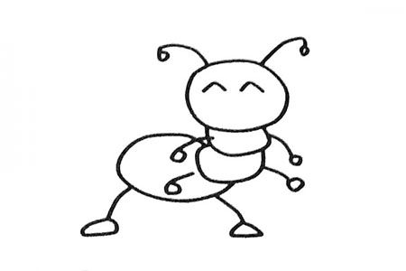 一组卡通蚂蚁简笔画图片