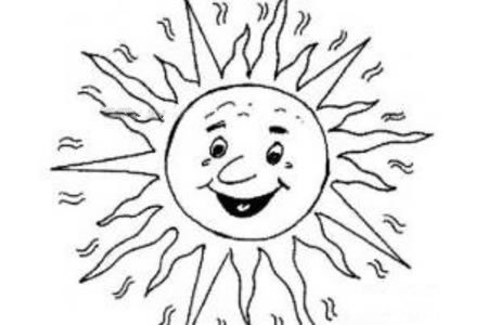 火热的太阳简笔画图片
