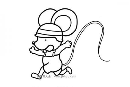 带着帽子的可爱小老鼠