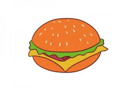 超美味汉堡简笔画