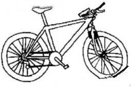 帅气的自行车简笔画
