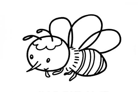 可爱的卡通蜜蜂简笔画图片