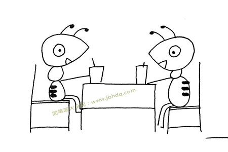 两只蚂蚁共进晚餐