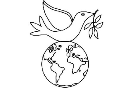 世界和平 和平鸽简笔画图片