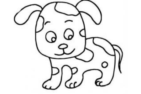 儿童简笔画动物小狗 可爱的小狗简笔画