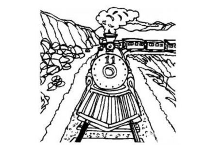 行驶中的火车简笔画图片