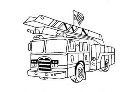 消防车图片 简单的消防车画法