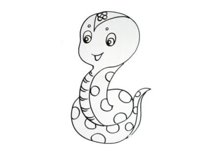 十二生肖蛇的简笔画图片