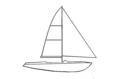 幼儿简笔画图片 简单的帆船简笔画