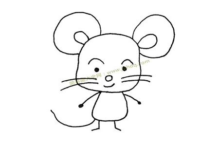 可爱的大耳朵老鼠简笔画图片