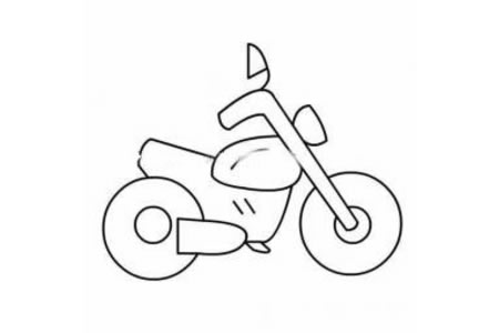 帅气的摩托车简笔画
