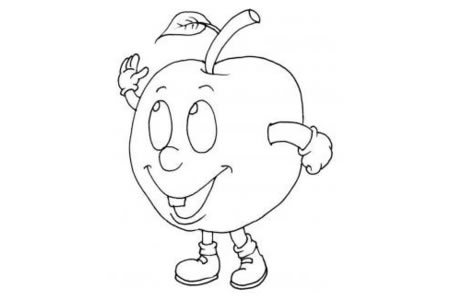 卡通水果简笔画大全 卡通苹果简笔画