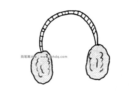 冬天元素简笔画 耳罩