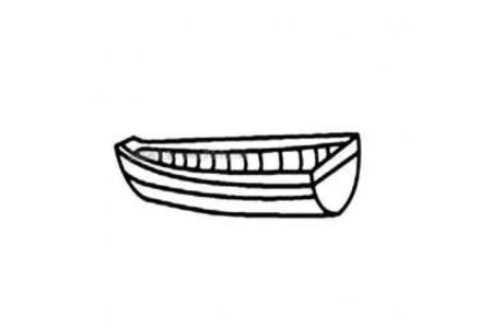简单的小木船简笔画