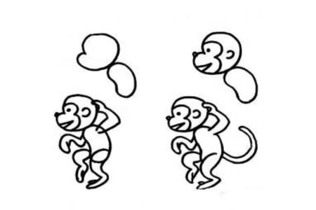 简单的猴子简笔画步骤