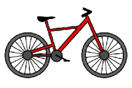 自行车彩色简笔画