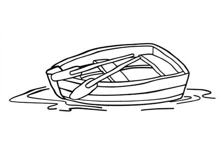 水里的小船简笔画图片