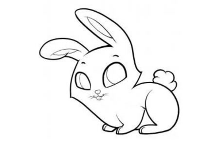 大眼睛可爱兔子简笔画图片
