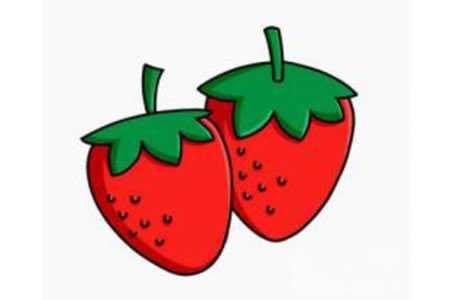 草莓简笔画画法