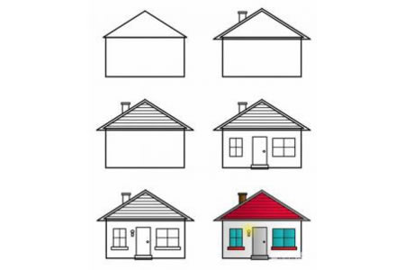 简笔画图文教程 简单的房子简笔画步骤图