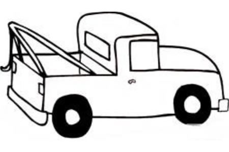 简单的小卡车简笔画