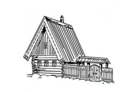 木头房子简笔画