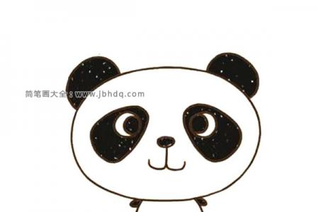 可爱的大头大熊猫简笔画图片