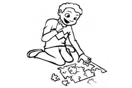 儿童玩具图片 智力拼图玩具简笔画图片