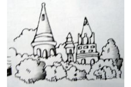 卡通童话建筑城堡简笔画