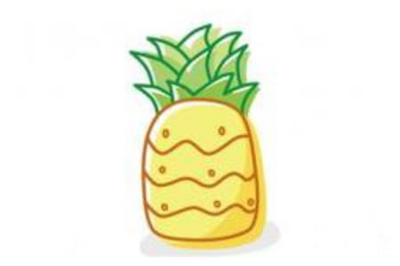 幼儿水果简笔画图片菠萝