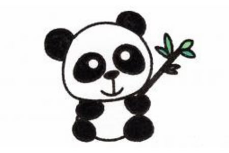 简笔画熊猫的画法