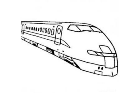 高速火车简笔画图片