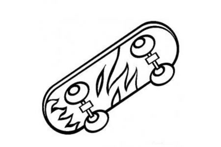 滑板车简笔画图片